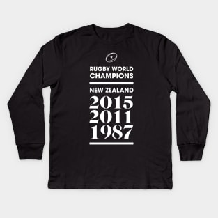New Zealand Rugby World Champions Kids Long Sleeve T-Shirt